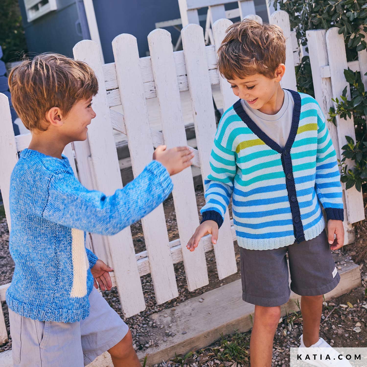 Patroon breien haken kinderen jas lente zomer katia — gemaakt met Katia Fair Cotton (10)