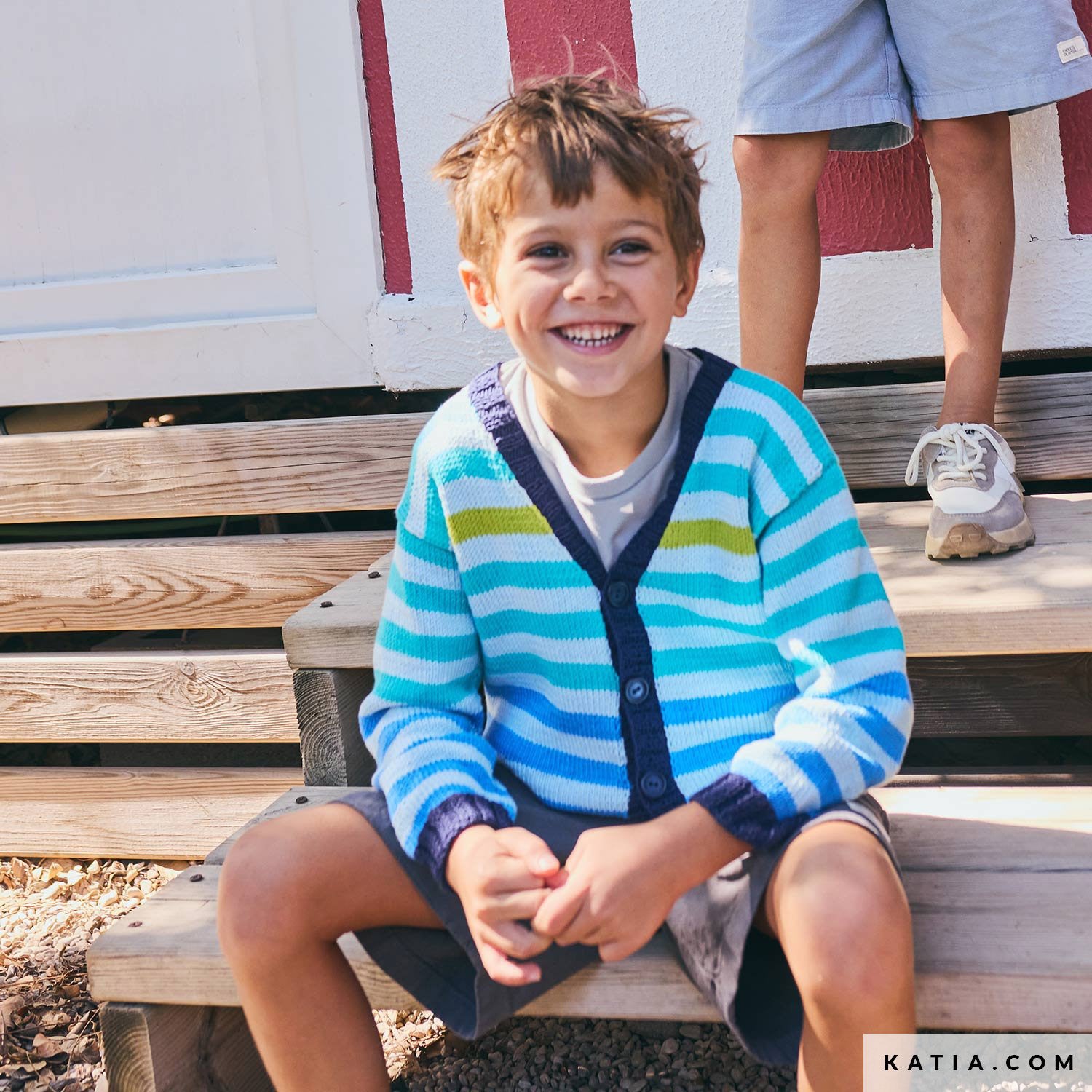Patroon breien haken kinderen jas lente zomer katia — gemaakt met Katia Fair Cotton (13)