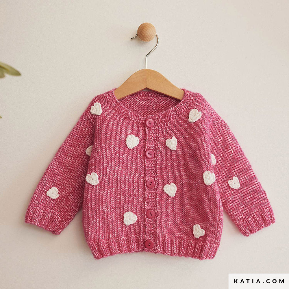 Patroon breien haken baby jas lente zomer katia — gemaakt met Katia Fair Cotton (3)