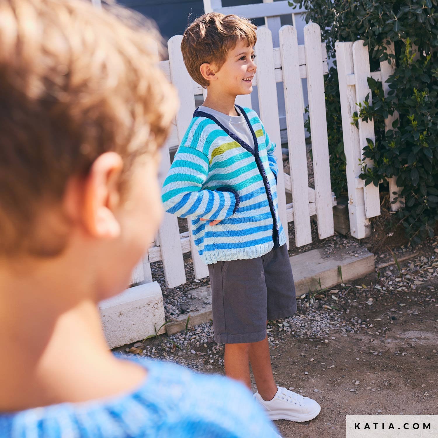 Patroon breien haken kinderen jas lente zomer katia — gemaakt met Katia Fair Cotton (9)