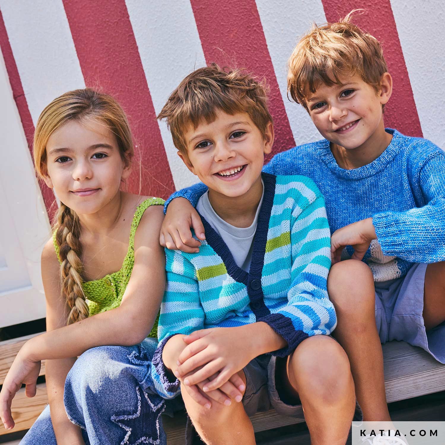 Patroon breien haken kinderen jas lente zomer katia — gemaakt met Katia Fair Cotton (12)