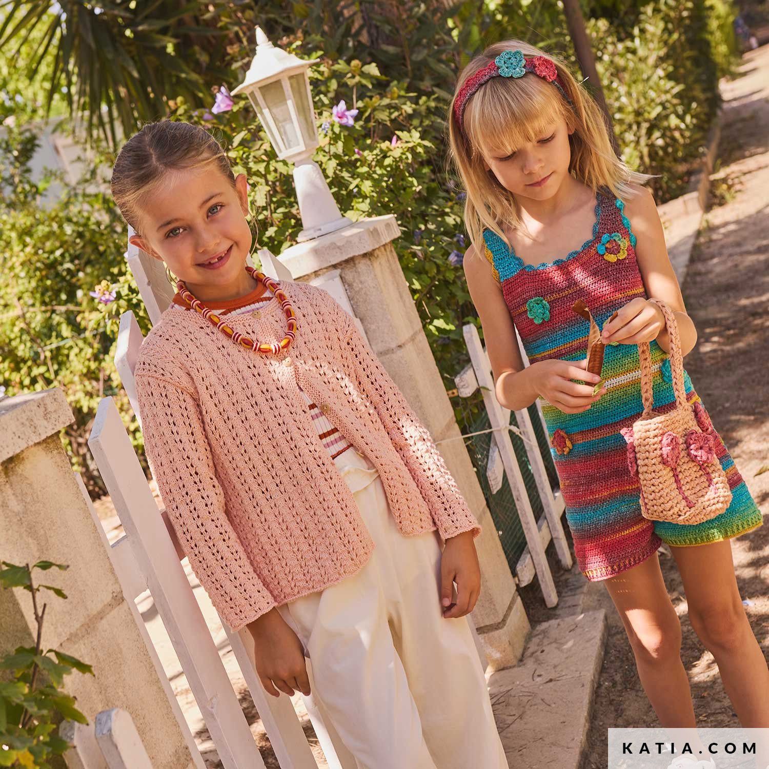 Patroon breien haken kinderen jas lente zomer katia — gemaakt met Katia Fair Cotton Stretch (2)