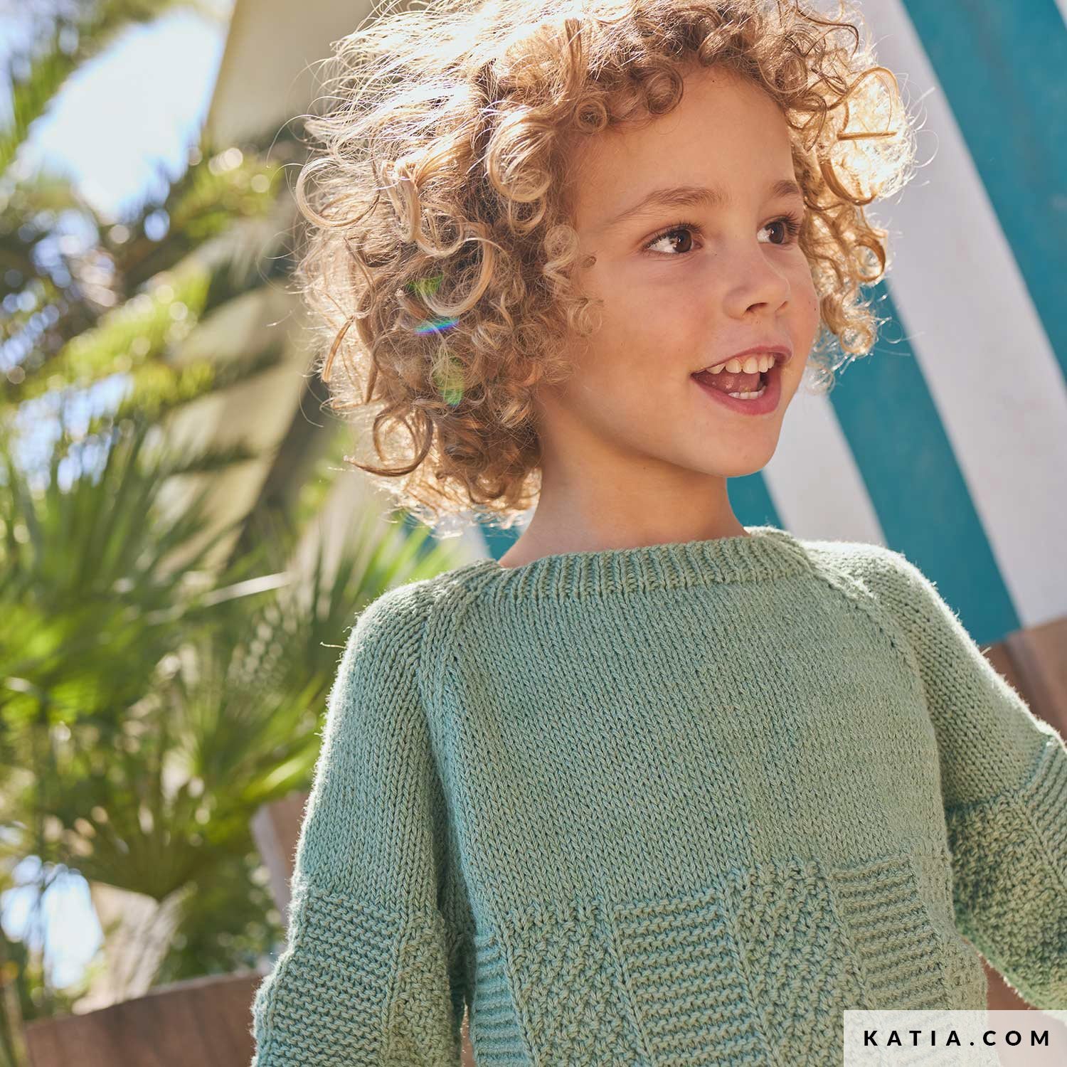 Patroon breien haken kinderen trui lente zomer katia — gemaakt met Katia Kinderen Magazine No. (3)
