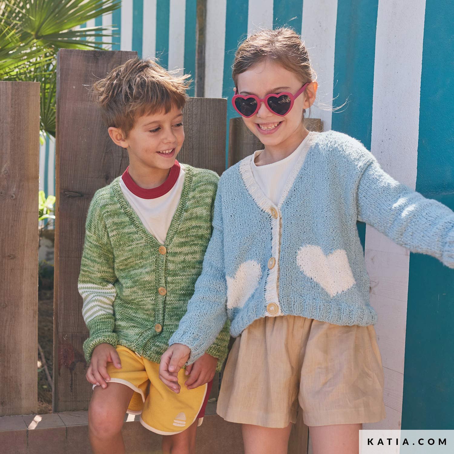 Patroon breien haken kinderen jas lente zomer katia — gemaakt met Katia Kinderen Magazine No. (32)