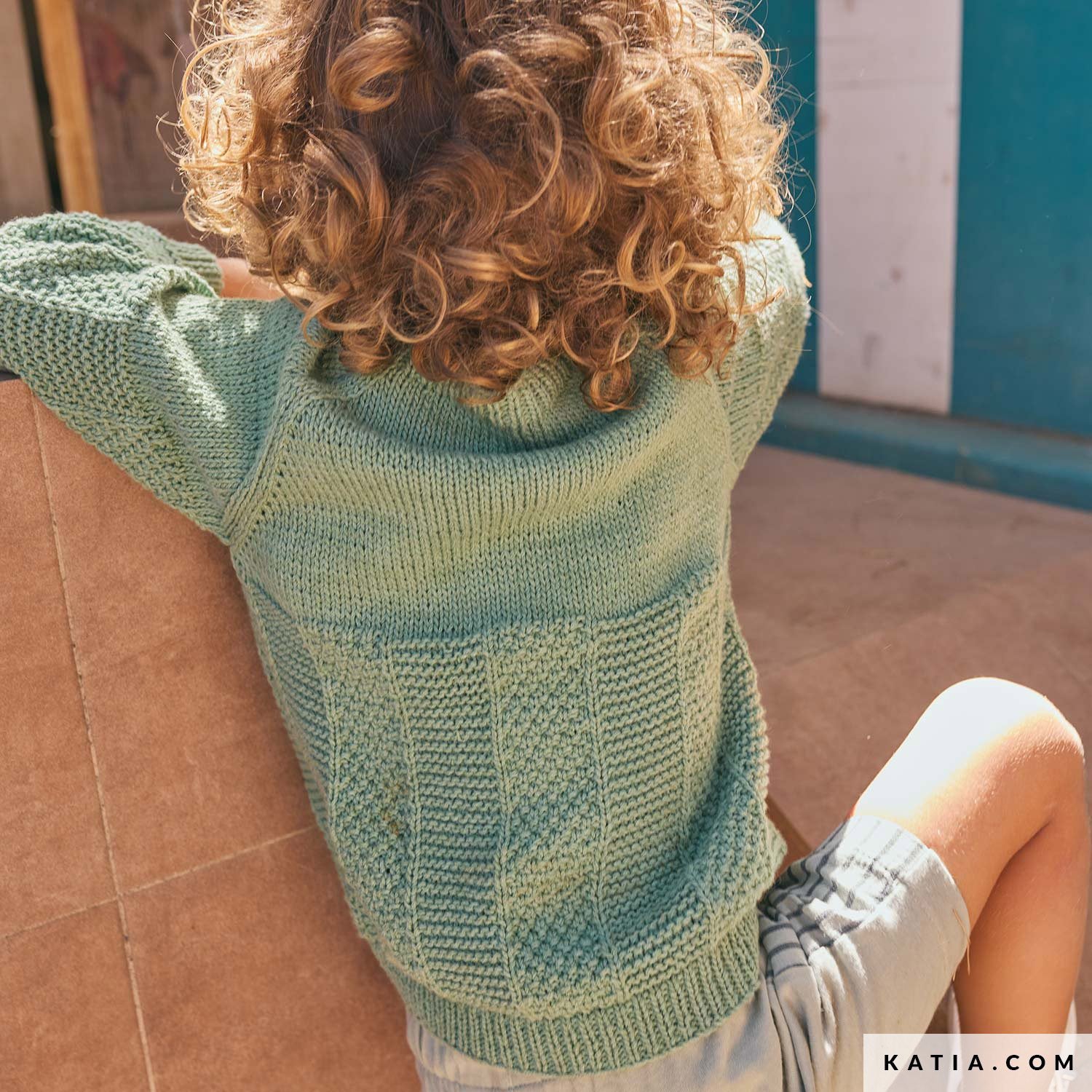 Patroon breien haken kinderen trui lente zomer katia — gemaakt met Katia Kinderen Magazine No.