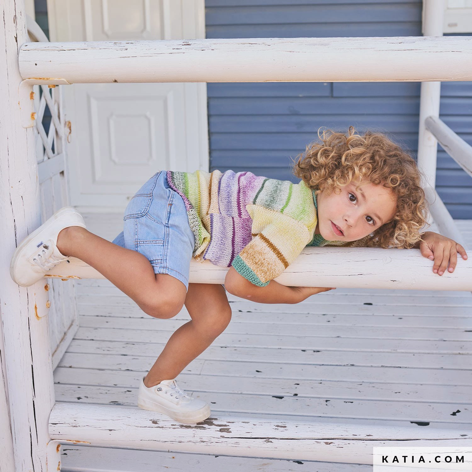 Patroon breien haken kinderen shirt lente zomer katia — gemaakt met Katia Kinderen Magazine No. (10)