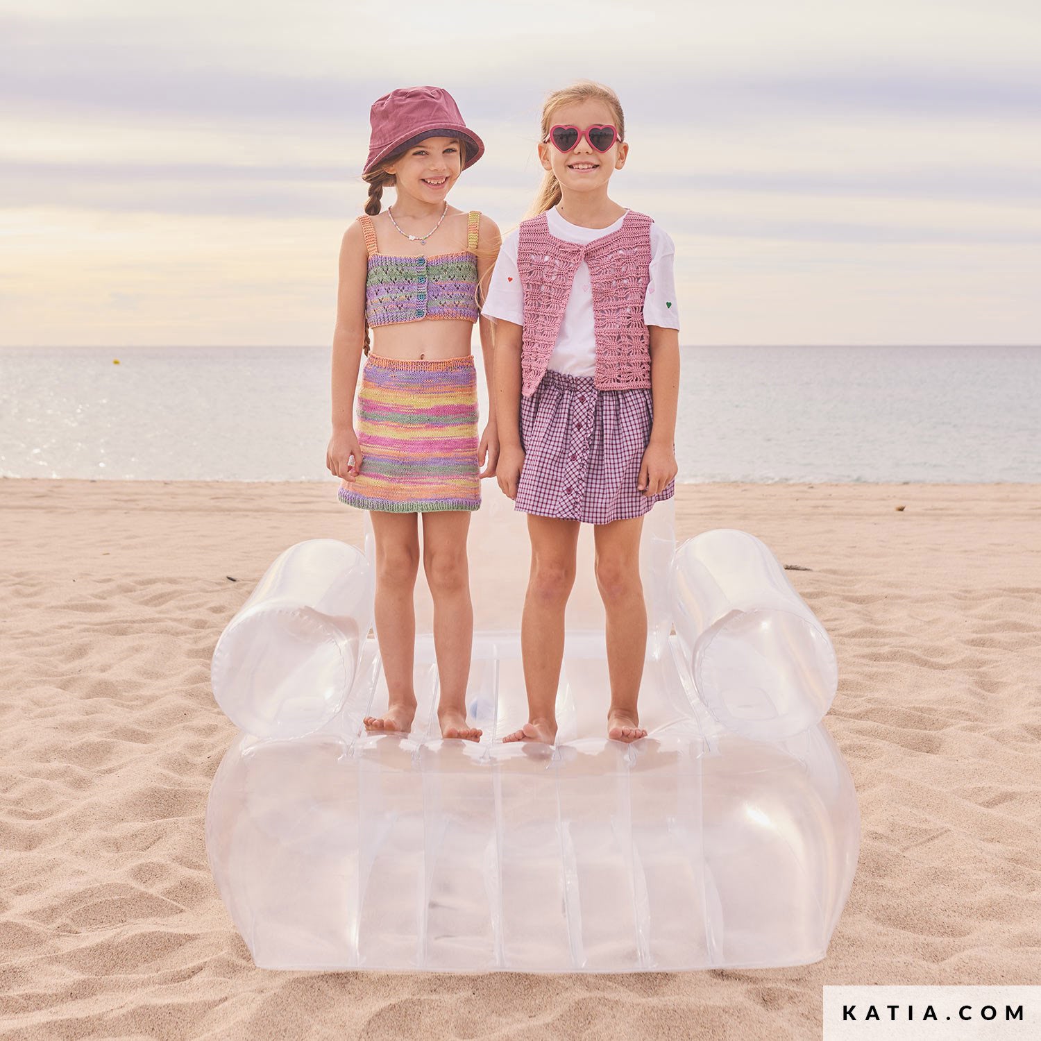Patroon breien haken kinderen vest lente zomer katia — gemaakt met Katia Kinderen Magazine No. (5)