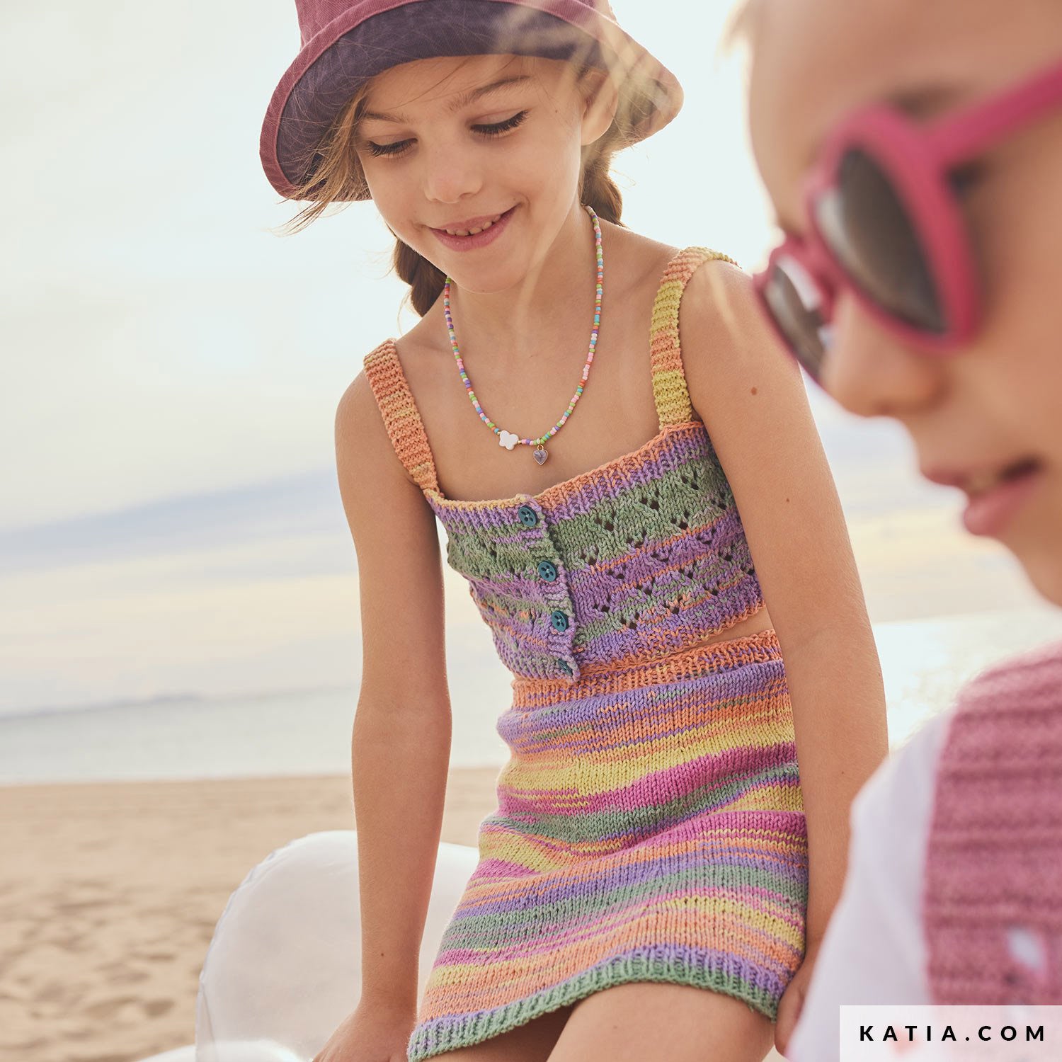 Patroon breien haken kinderen topje lente zomer katia — gemaakt met Katia Kinderen Magazine No. (21)