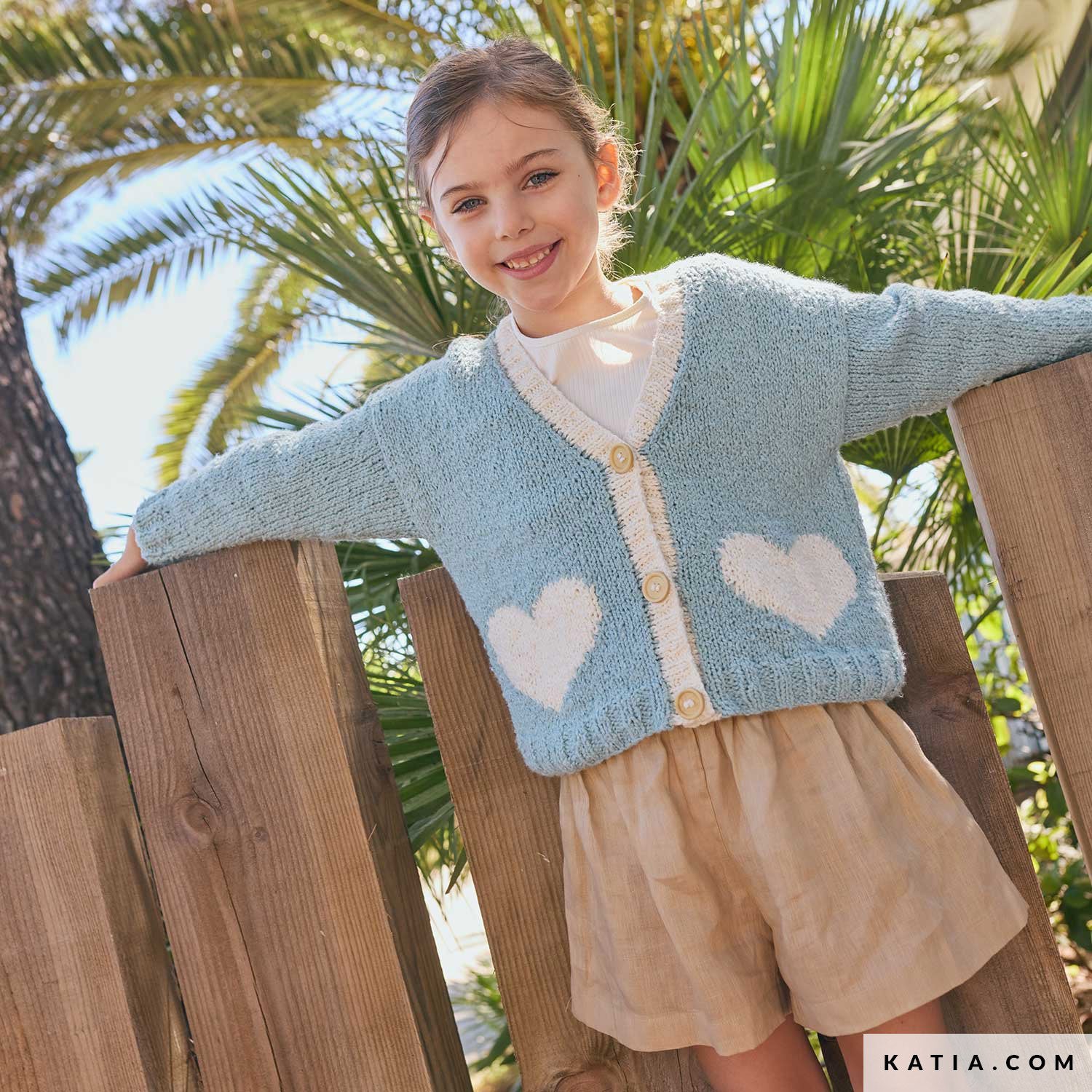 Patroon breien haken kinderen jas lente zomer katia — gemaakt met Katia Kinderen Magazine No. (35)