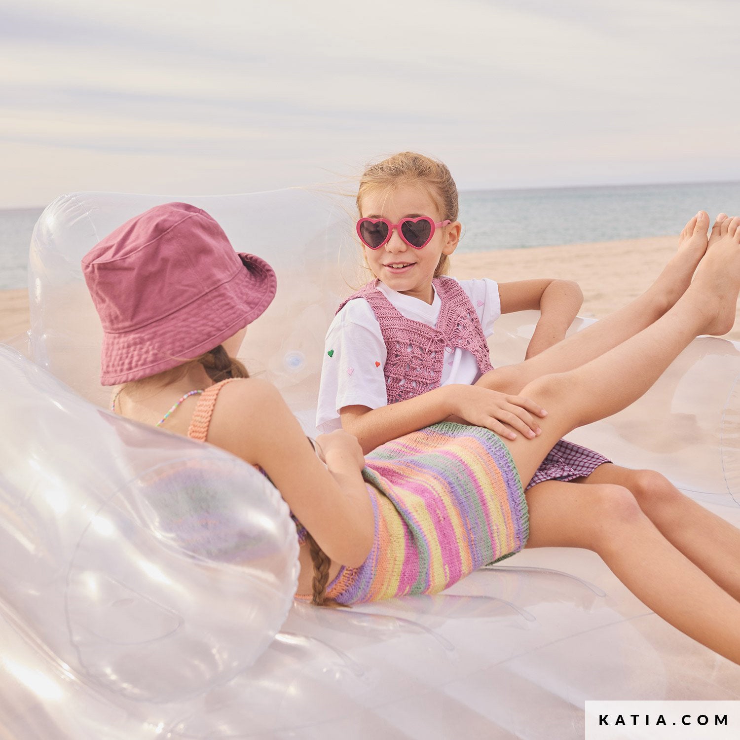 Patroon breien haken kinderen topje lente zomer katia — gemaakt met Katia Menfis Color (13)