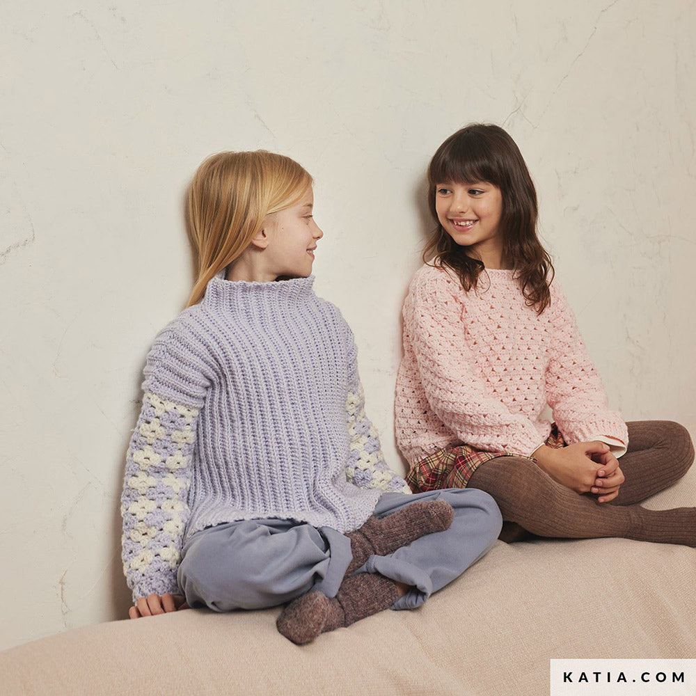 Patroon breien haken kinderen trui herfst winter katia — gemaakt met Katia New Ultrasoft (2)
