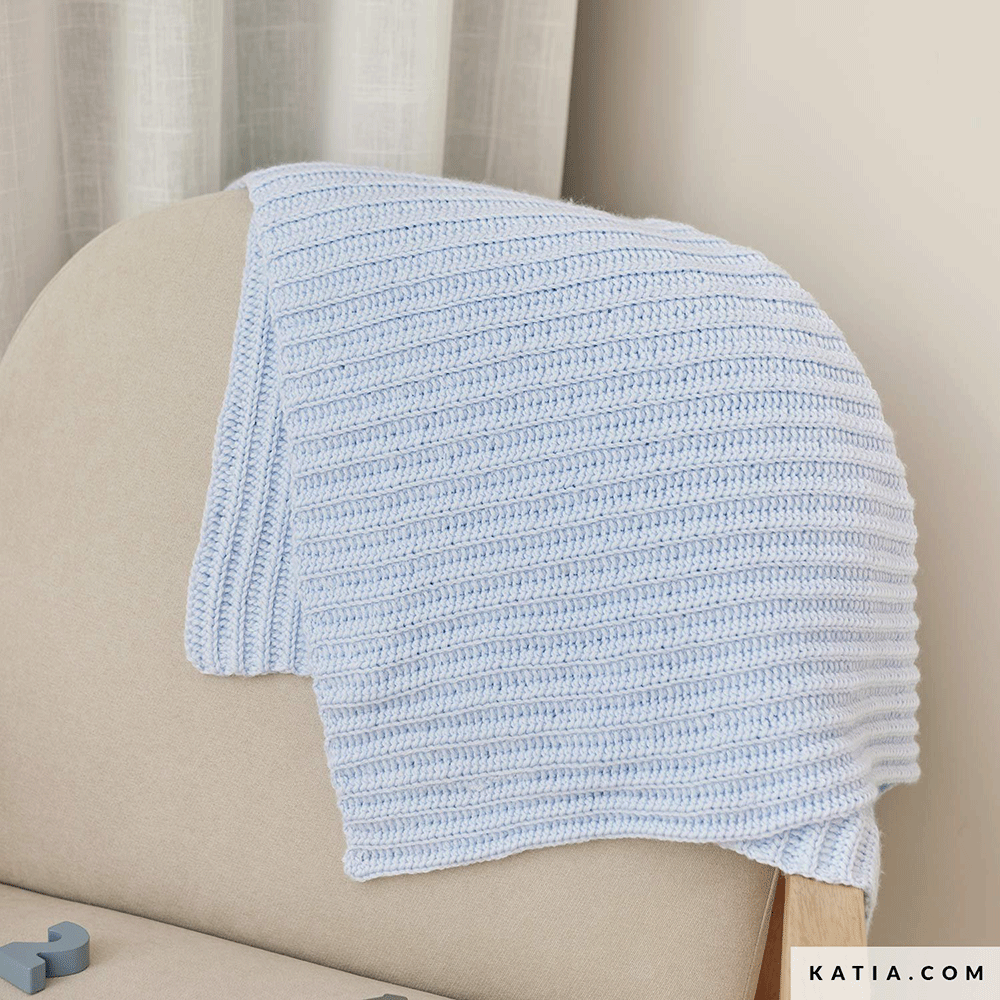 Patroon breien haken baby deken herfst winter katia — gemaakt met Katia New Ultrasoft (2)