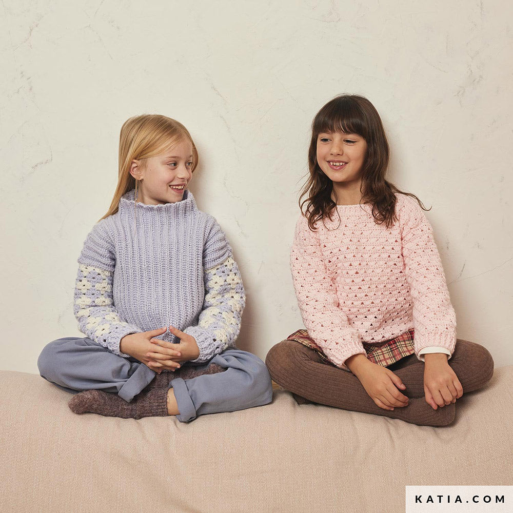 Patroon breien haken kinderen trui herfst winter katia — gemaakt met Katia New Ultrasoft (3)