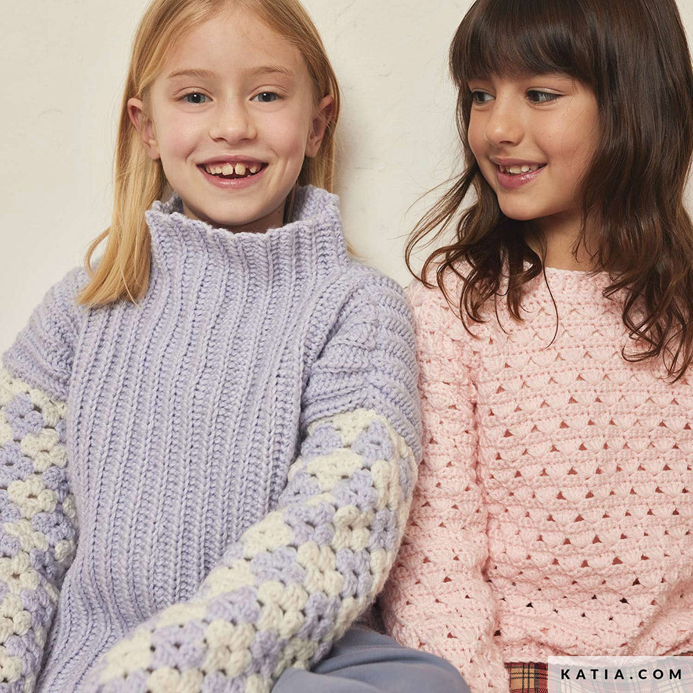 Patroon breien haken kinderen trui herfst winter katia — gemaakt met Katia New Ultrasoft (6)