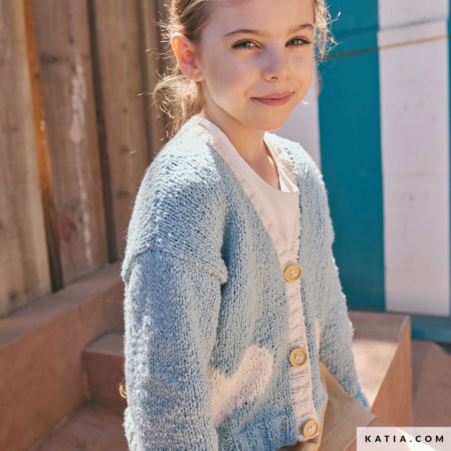 Patroon breien haken kinderen jas lente zomer katia — gemaakt met Katia Onda (4)