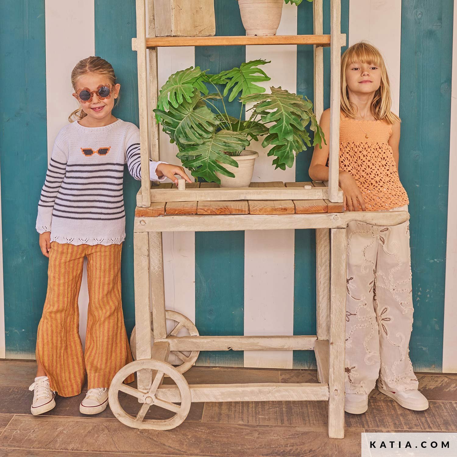 Patroon breien haken kinderen trui lente zomer katia — gemaakt met Katia Panama (4)