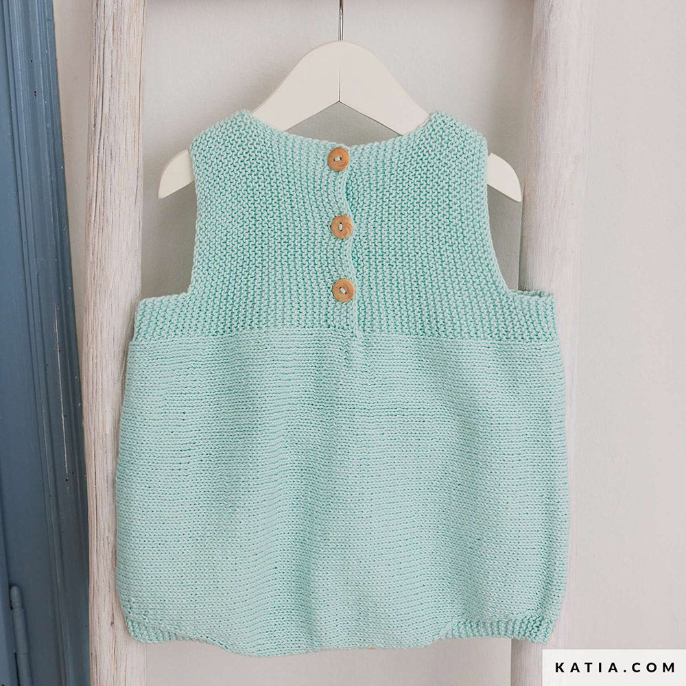 Patroon breien haken baby romper lente zomer katia — gemaakt met Katia Panama
