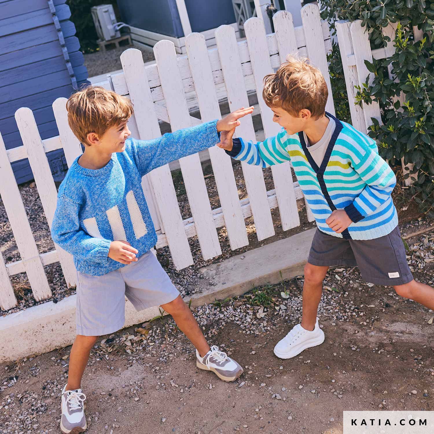 Patroon breien haken kinderen trui lente zomer katia — gemaakt met Katia Puro Cotone (8)