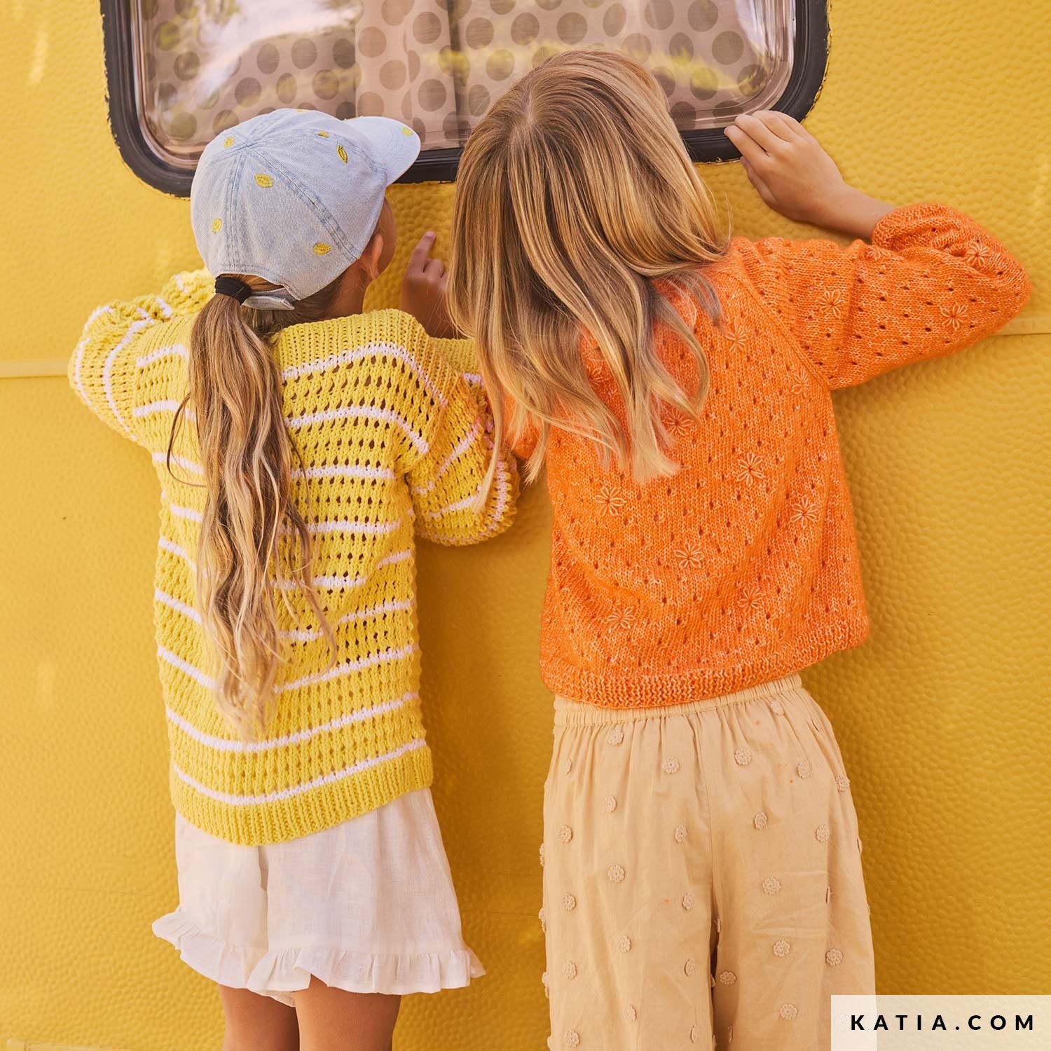 Patroon breien haken kinderen trui lente zomer katia — gemaakt met Katia Puro Cotone (2)