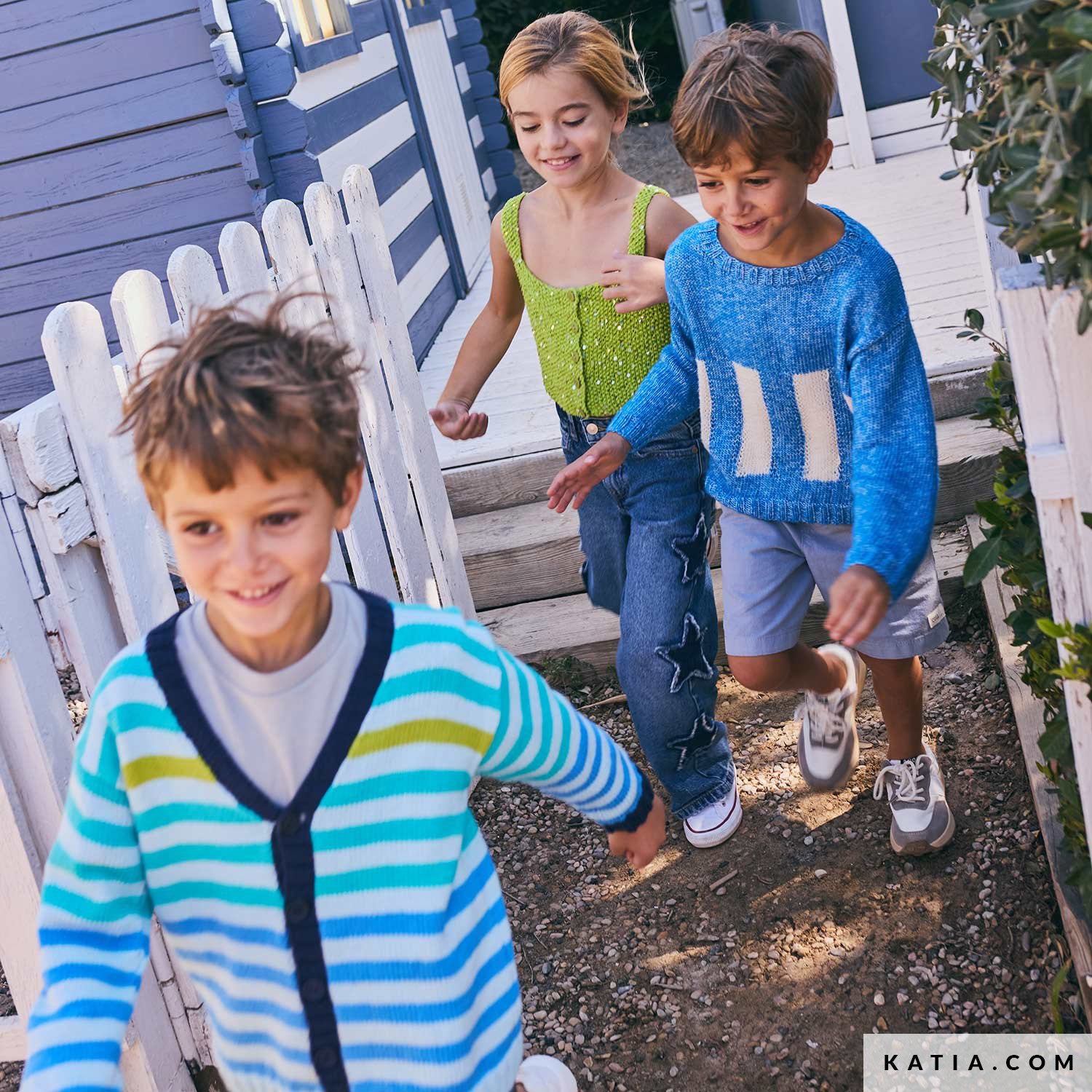 Patroon breien haken kinderen jas lente zomer katia — gemaakt met Katia Puro Cotone (7)