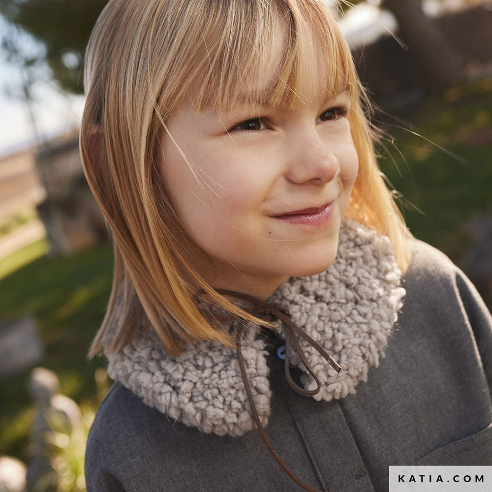 Patroon breien haken kinderen colsjaal herfst winter katia — gemaakt met Katia Sherpa