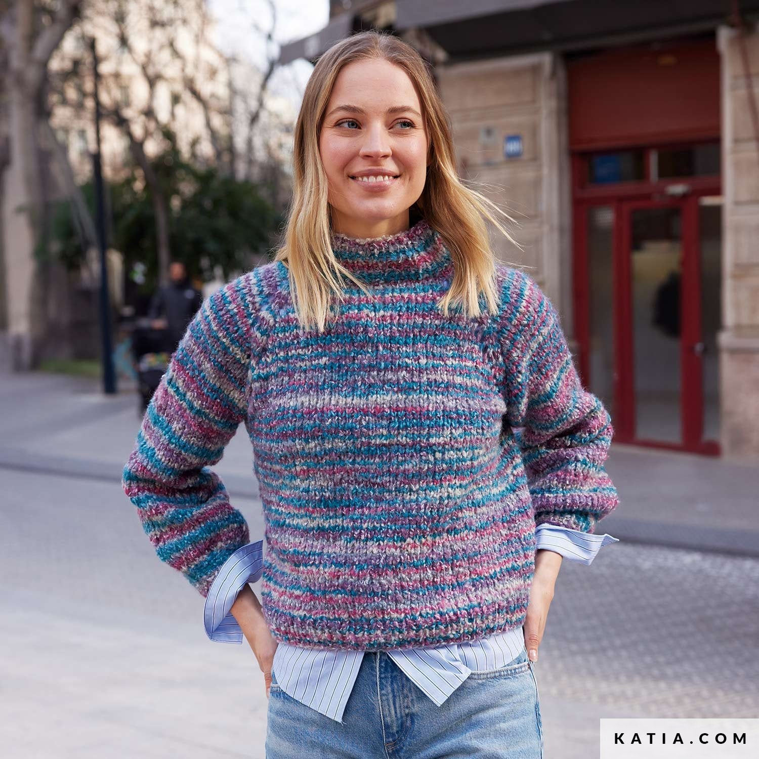 Patroon breien haken dames trui herfst winter katia — gemaakt met Katia Shibuya (5)