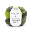 Katia Symmetric Socks & More - Chromatic 200 Green-Yellow-Blue