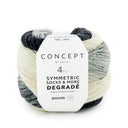 Katia Symmetric Socks & More - Degradé 050 White-Black