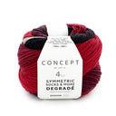 Katia Symmetric Socks & More - Degradé 053 Red-Black