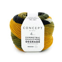 Katia Symmetric Socks & More - Degradé 054 Mustard-Black