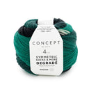 Katia Symmetric Socks & More - Degradé 055 Emerald Green-Black