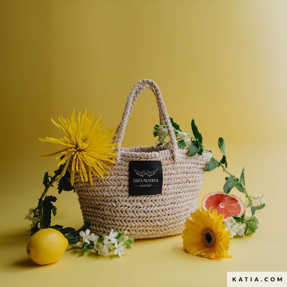 Patroon breien haken dames korf lente zomer katia — gemaakt met Katia The Vegan Bag