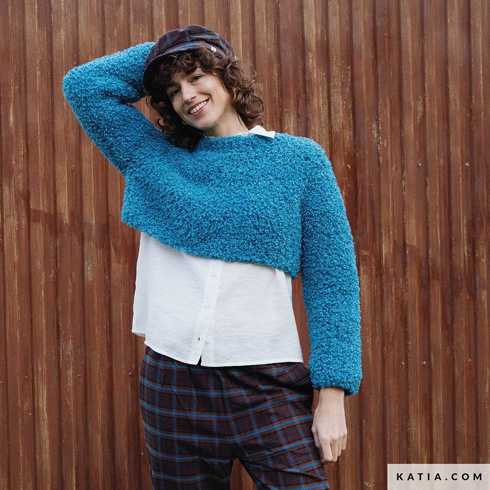 Patroon breien haken dames trui herfst winter katia — gemaakt met Katia WOW - Loopy (2)