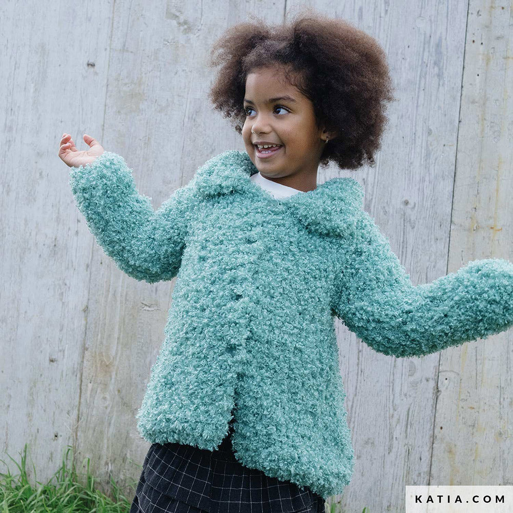 Patroon breien haken kinderen jas herfst winter katia — gemaakt met Katia WOW - Loopy (3)