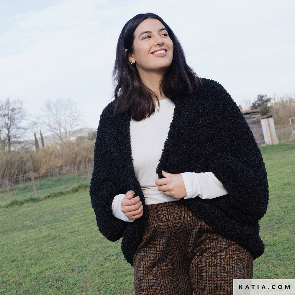 Patroon breien haken dames jas herfst winter katia — gemaakt met Katia WOW - Loopy (3)