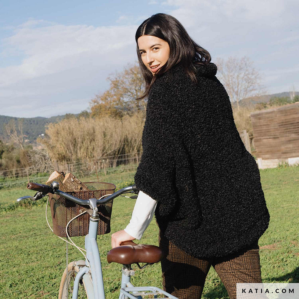 Patroon breien haken dames jas herfst winter katia — gemaakt met Katia WOW - Loopy (5)