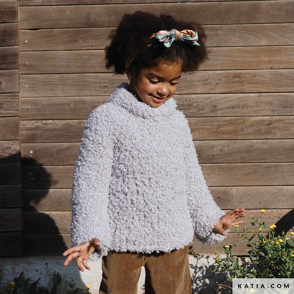 Patroon breien haken kinderen trui herfst winter katia — gemaakt met Katia WOW - Loopy (8)