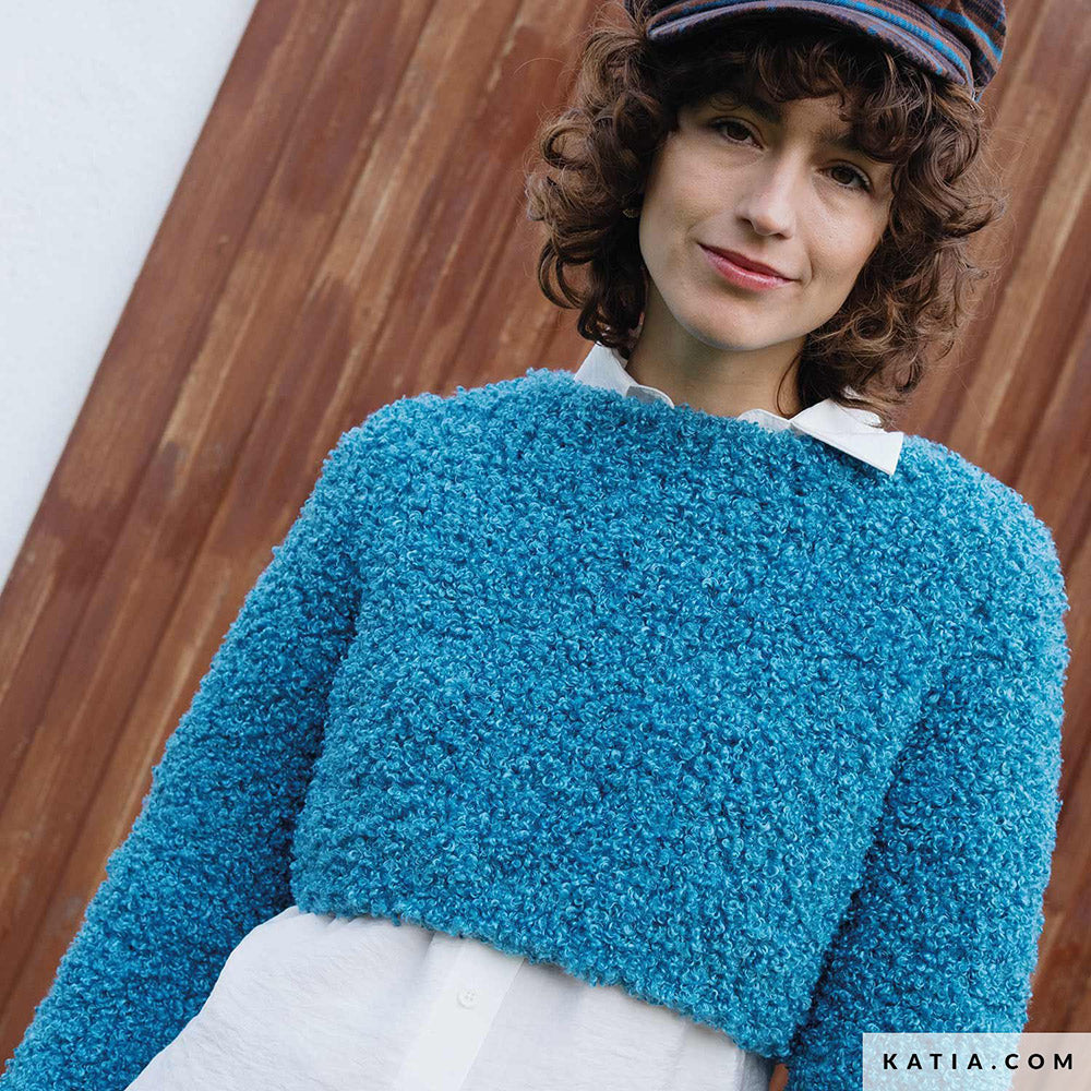 Patroon breien haken dames trui herfst winter katia — gemaakt met Katia WOW - Loopy (7)