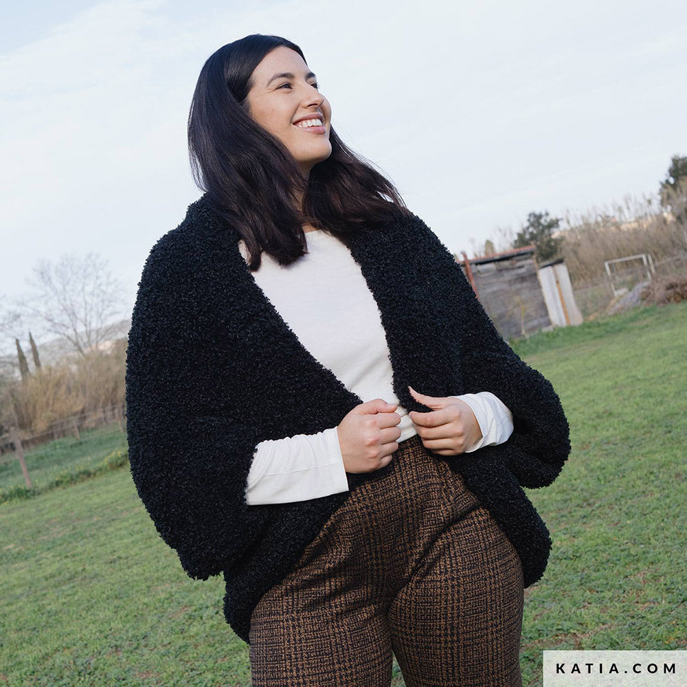 Patroon breien haken dames jas herfst winter katia — gemaakt met Katia WOW - Loopy (4)