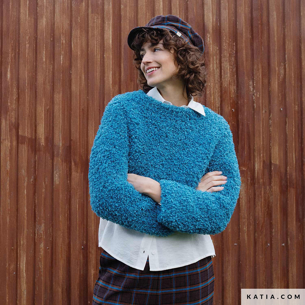Patroon breien haken dames trui herfst winter katia — gemaakt met Katia WOW - Loopy (3)