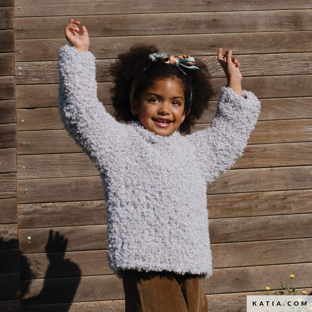 Patroon breien haken kinderen trui herfst winter katia — gemaakt met Katia WOW - Loopy (7)