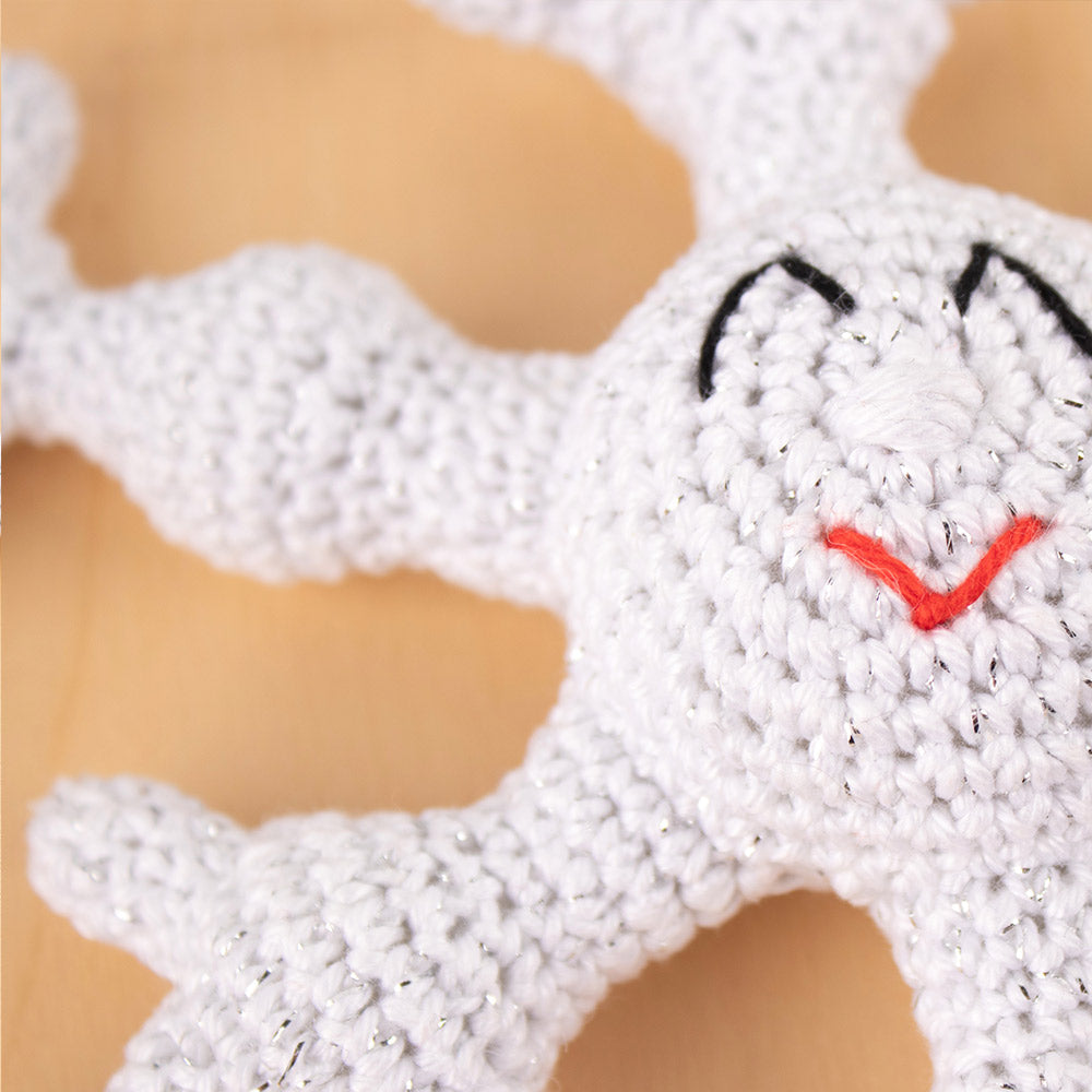 Amigurumi snowflake — gemaakt met Kerst: Sneeuwvlok Garenpakket - Exclusief Patroon (2)