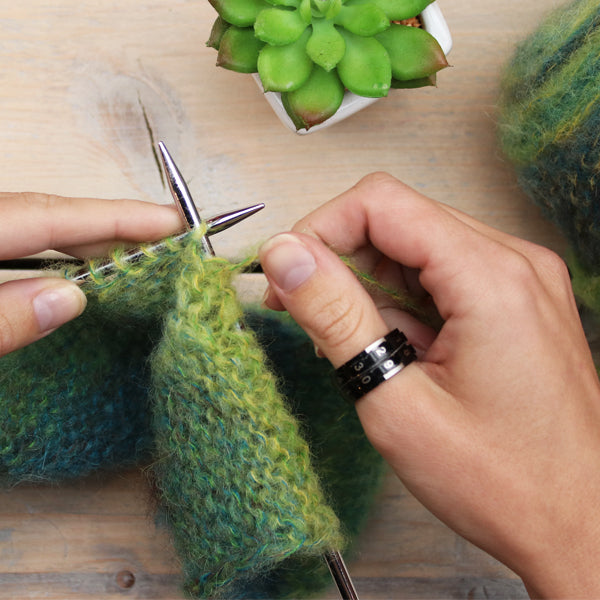 Toerenteller ring — gemaakt met KnitPro Toerenteller Ring 9