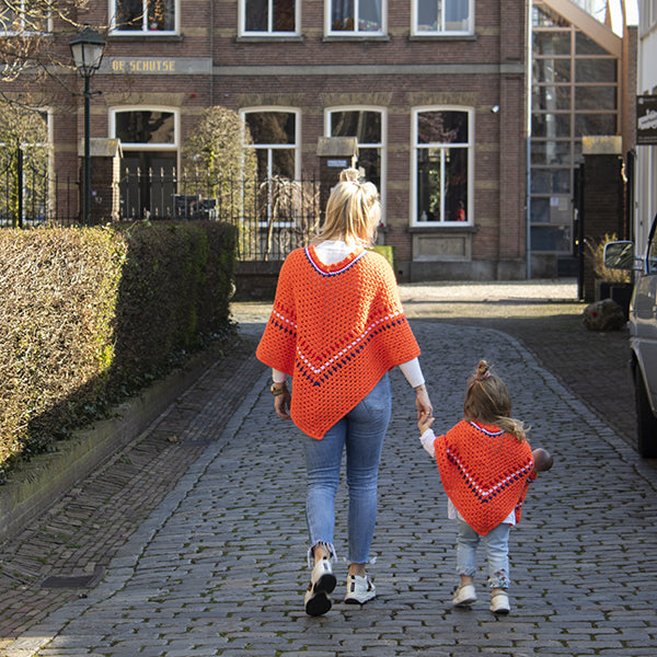 Koningsdag Kinderponcho Haakpakket (2)