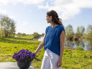 Durable Kabelspencer in Cobalt gebreid met Durable Soqs