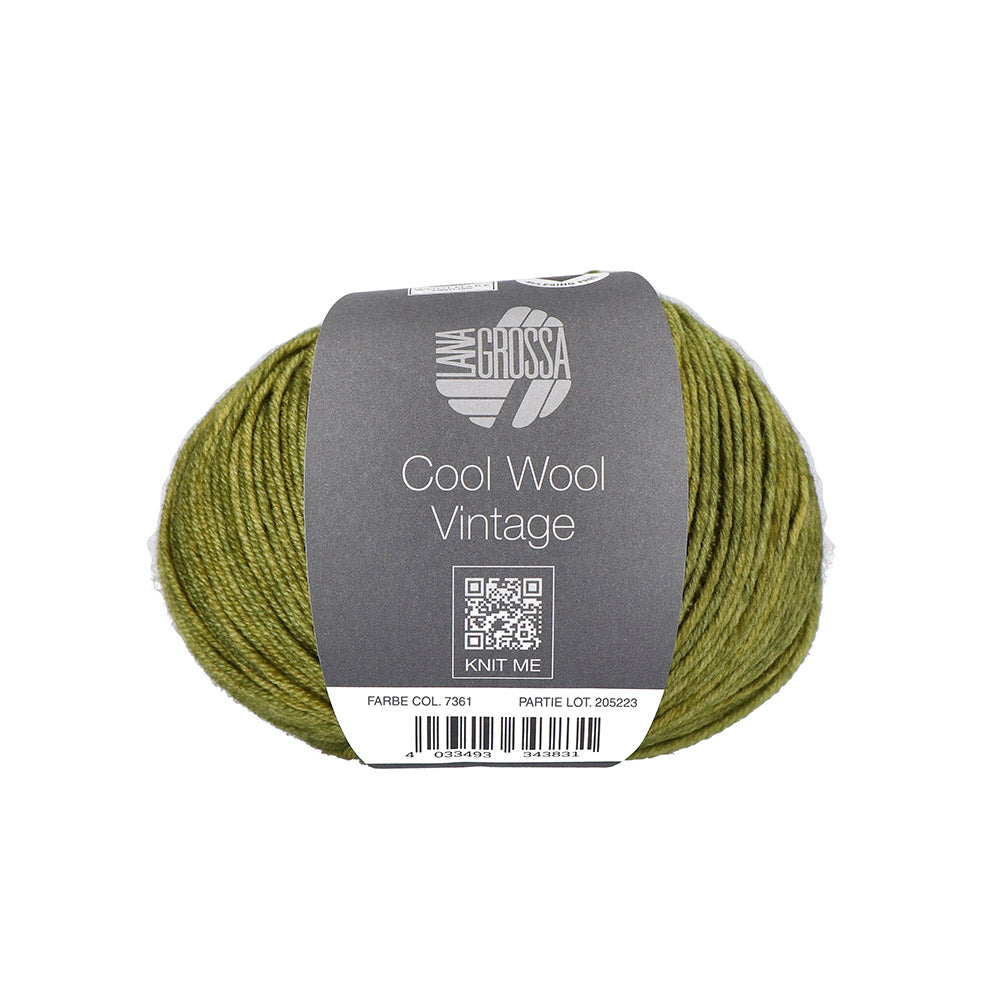 Lana Grossa Cool Wool Vintage 7361 Olijfgroen