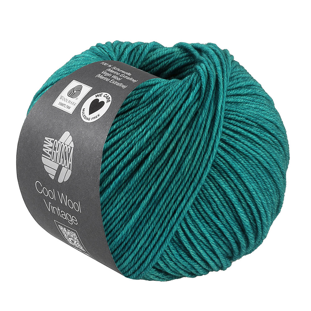 Lana Grossa Cool Wool Vintage 7394 Petrolgroen