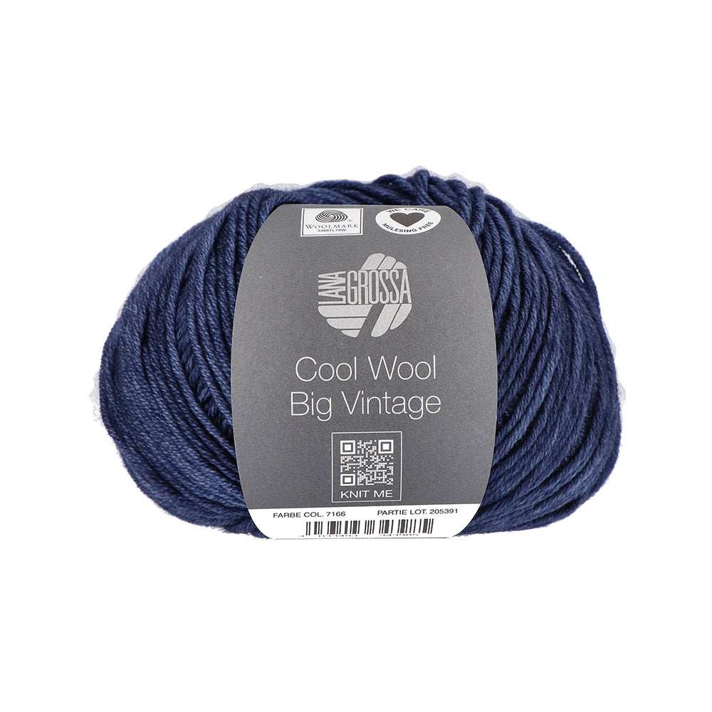 Lana Grossa Cool Wool Vintage Big 7166 Donkerblauw