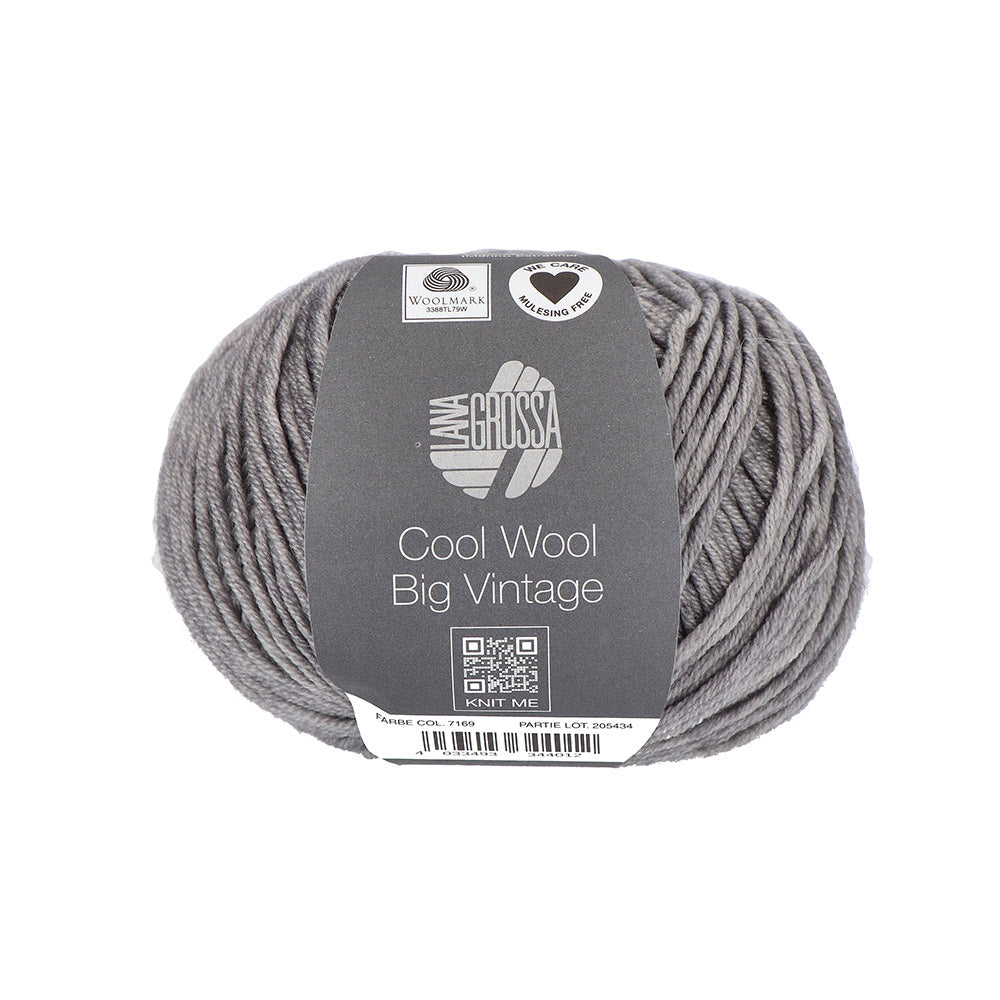 Lana Grossa Cool Wool Vintage Big 7169 Lichtgrijs