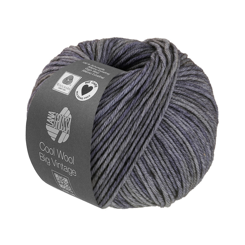 Lana Grossa Cool Wool Vintage Big 7191 Donkergrijs